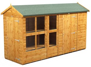 Power 12x4 Apex Combined Potting Shed with 6ft Storage Section